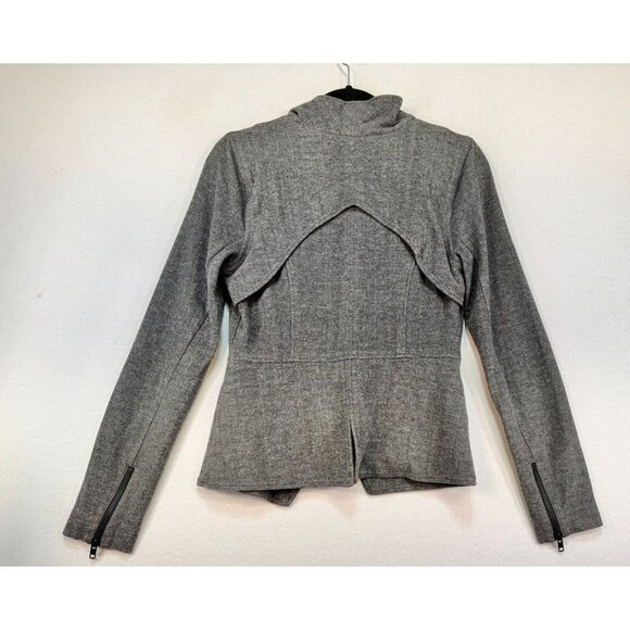 Cabi Womens Asymmetrical Zip Knit Jacket XS Gray - Picture 10 of 12